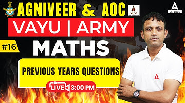 Agniveer ( Air force & Army ) & AOC Classes 2023 | Maths -Previous Years Questions #17 by Nilesh Sir