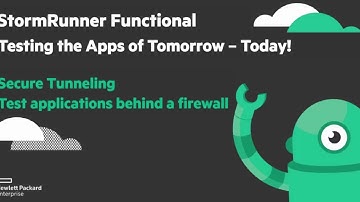 StormRunner Functional - Test applications behind a firewall