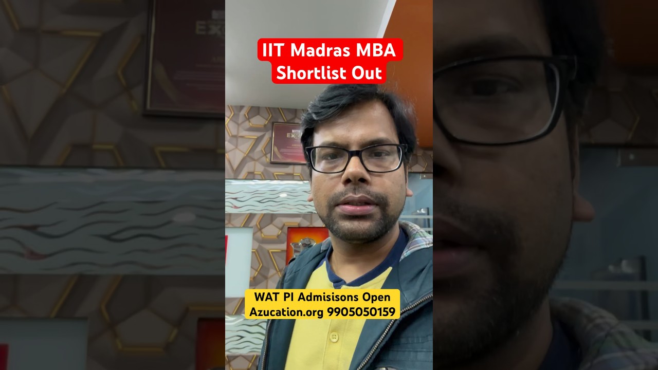 IIT Madras DoMS MBA 2024-26 Shortlist out