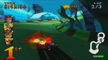 Crash Team Racing Gameplay (Playstation 1, PS1, PSX) Roo