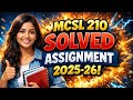 MCSL 210 SOLVED ASSIGNMENT 2025-26