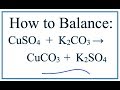 Double Displacement Reactions and Balancing