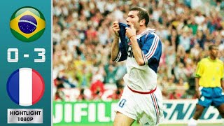 France 3 x 0 Brazil (Zidane, Ronaldo, Rivaldo) ●World Cup 1998 Final Extended Goals \& Highlights HD