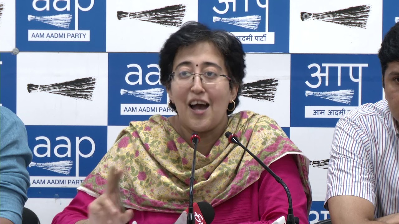 AAP Leaders Atishi and Saurabh Bhardawaj Briefs Media on Air Pollution In Delhi