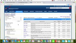how to search for grants using grants.gov