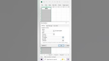 How to Allow Only Specific Dates in Excel | Data Validation #excel #exceltutorial #excelshorts