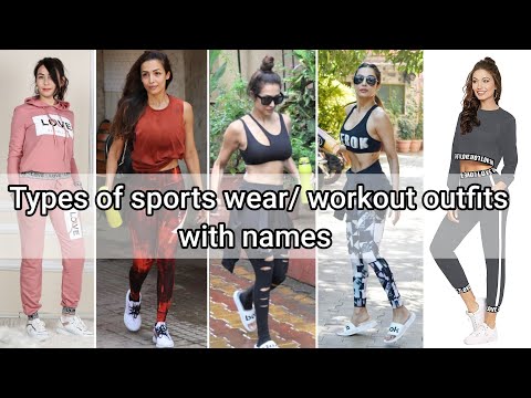 Types of workout wear with names for girls /Types to sports wear with names/Workout dress for girls