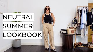 20 NEUTRAL SUMMER OUTFITS | Casual and Chic Lookbook