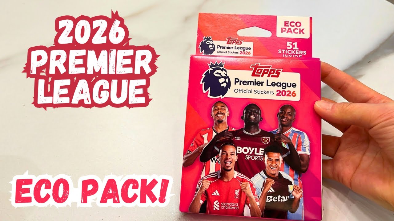 Распаковка эко-набора наклеек Topps Премьер-лиги 2026 года!