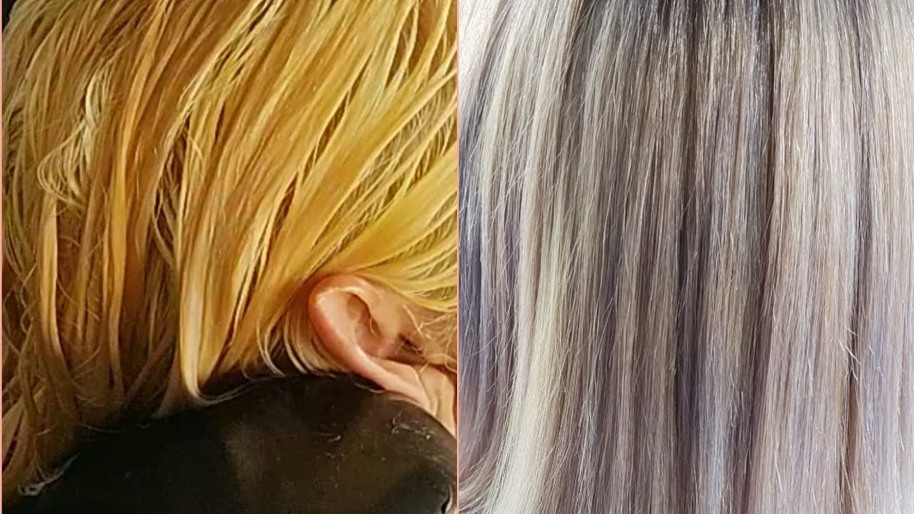 como tira o amarelo do cabelo e chegar no louro que vc quer - YouTube