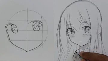 Easy and fun way to draw anime girl ☺ | For Beginners