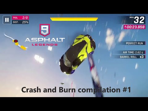 Asphalt 9 - Nintendo Switch - Fails and Car Crash compilation.