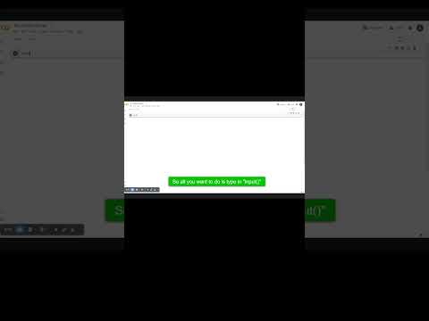 Making user input