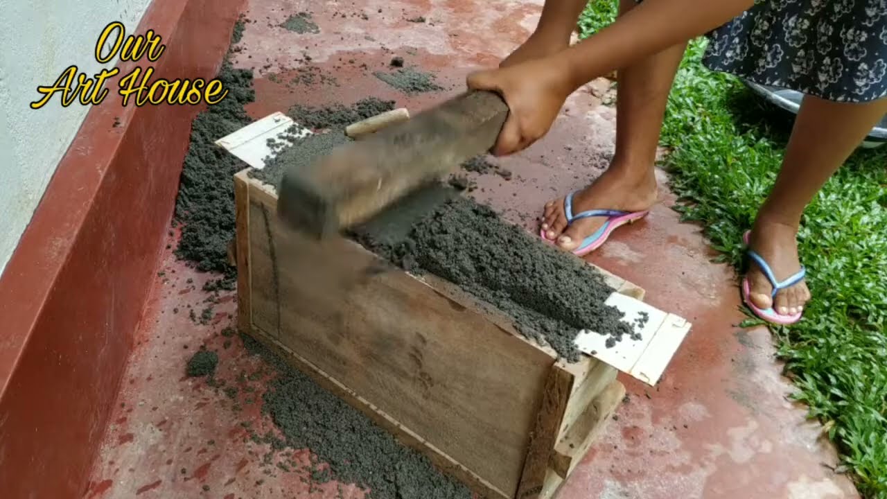 How to Make Cement Blocks at Home #construction #blocks - YouTube