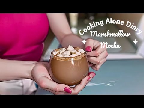 Day 5 Hot Marshmallow Mocha Cooking Alone Diary | 70% Dark Chocolate & Reduce Sugar