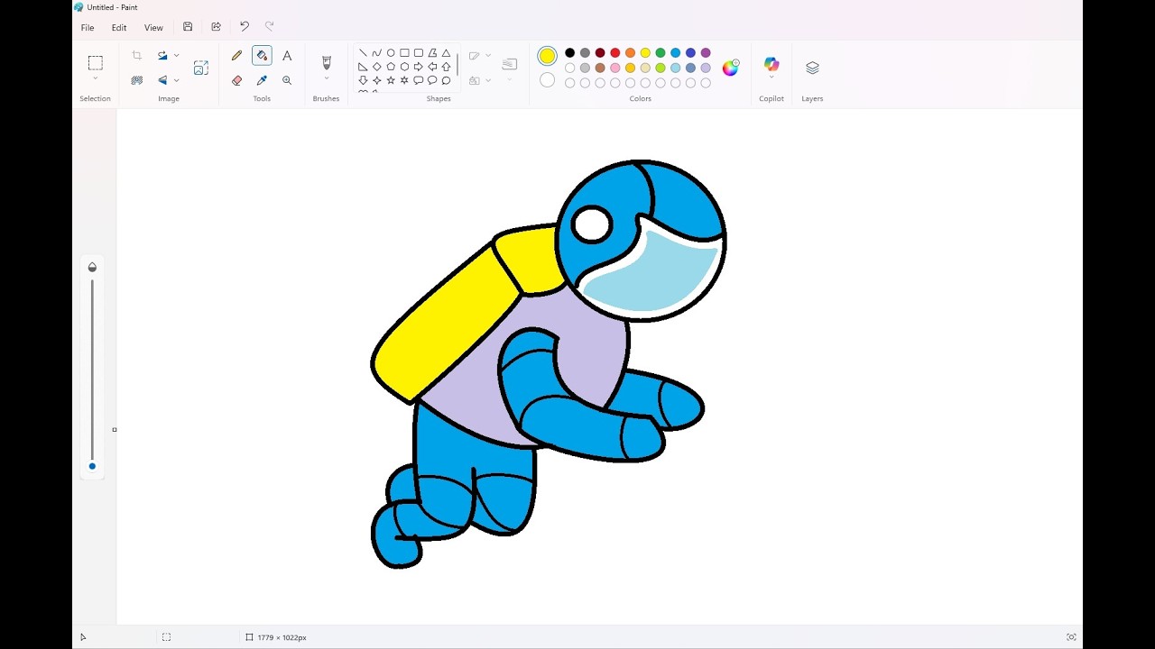 Draw Spaceman How to draw a Space Man easy and simple in MS Paint #drawing #art # ...