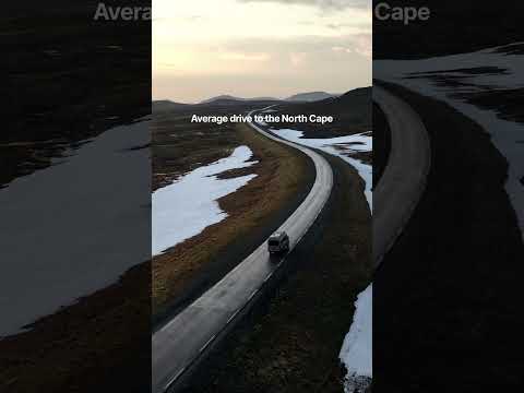 Average drive to the North Cape under the midnight sun #norway #norwaynature #northcape #vanlife