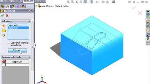 01 Mold Tools   Core and Cavity   10 Intersect