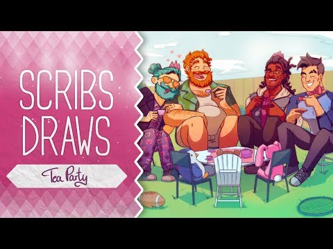 TEA PARTY || Scribs Draws: Dream Daddy: Dadrector's Cut FanArt
