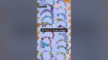 20 Circle ⭕ border desigs| Assignment front page design/ Project Work Designs #love #project #shorts