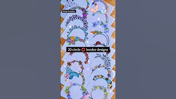 20 Circle ⭕ border desigs| Assignment front page design/ Project Work Designs #love #project #shorts