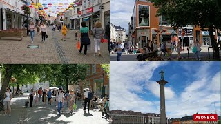Trondheim Şehir Hayatı - S Şehir Merkezi Turu Gerçek Sesli Çekim