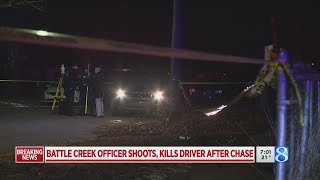 Police: High speed chase ends with driver shot, killed in Battle Creek