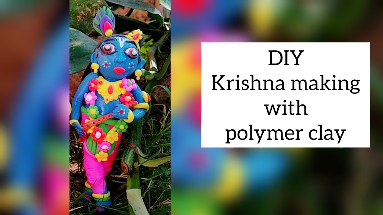 How to make miniature Realistic Krishna with polymer clay / DIY Clay