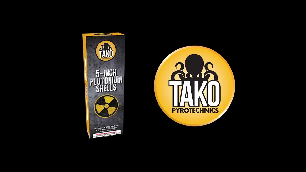 RL131 5-inch Plutonium Shells - 60g Canister Artillery Shells - Tako Pyrotechnics 2025 Production