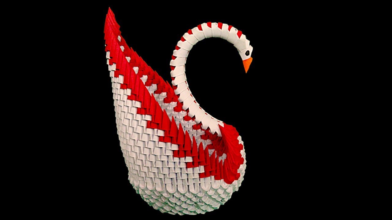 3D Origami Swan #1 | Paper Swan tutorial part 2 - YouTube