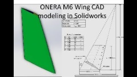 Opening ONERA M6 coordinates in Solidworks