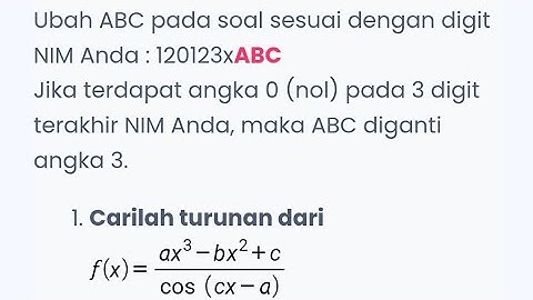 Tugas Video Individu (1) kalkulus 1 Turunan