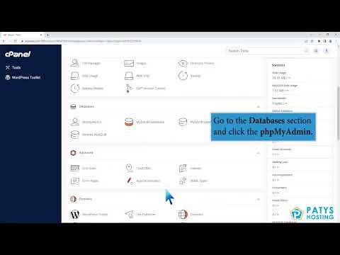 How to export database table via phpMyAdmin in cPanel with Patys Hosting
