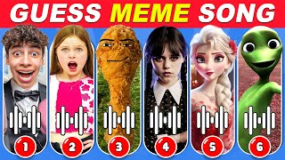 Guess Meme & Who's Singing?🎤🎵 🔥| Gegagedigedagedago, Salish Matter, Wednesday, King Ferran, Elsa
