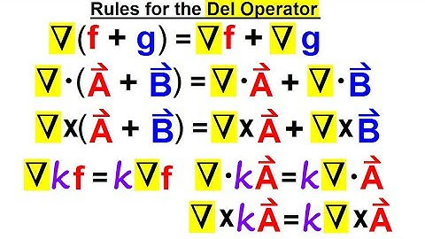 Physics Ch 67.1 Advanced E&M: Review Vectors (33 of 55) Rules of the Del Operator