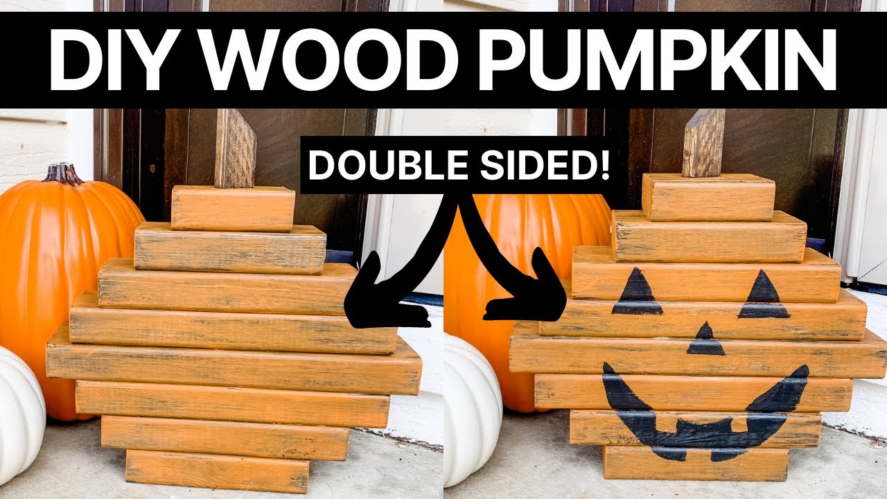 2x4 Wood Porch Pumpkins for Fall - DIY Beautify - Creating Beauty