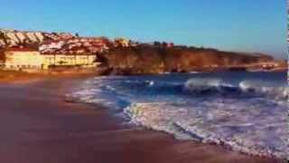 Playa de Luanco, en la Comarca del Cabo Peñas, Gozón, Asturias. España