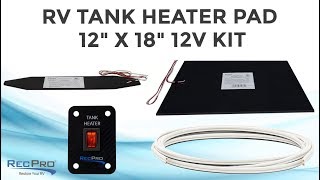 RV Tank Heater Pad 12 x 18 12v Kit - YouTube
