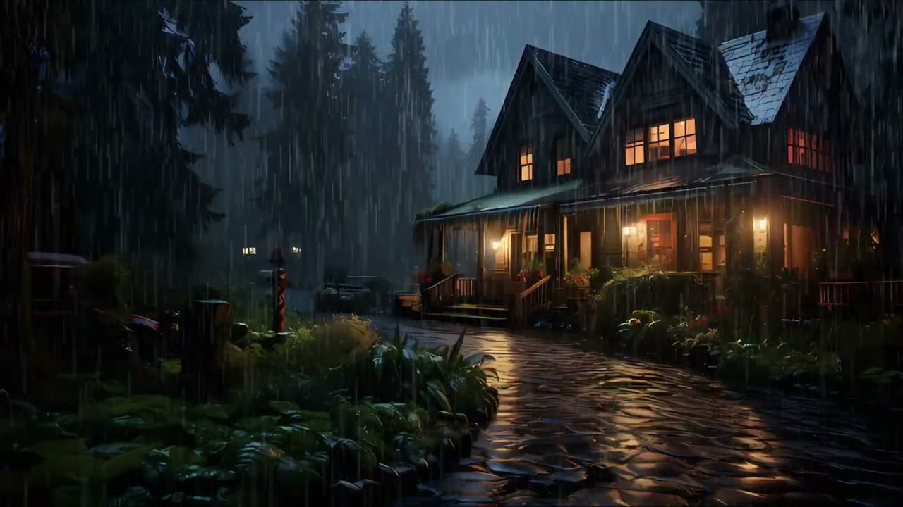 Quiet Soft Rain at Night  Relaxing White Noise for Sleep│ASMR│ambience│deep sleep│white noise