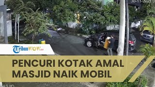 Pencurian Kotak Amal Masjid di Bandung oleh Pengendara Mobil Terekam CCTV