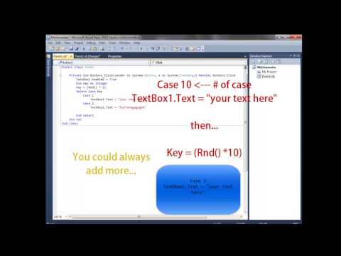 How To Create A Generator in VB 2010