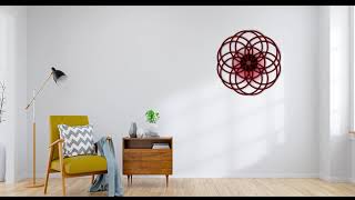 Oorja Wheel Seed Of Life Red No Outer Circle