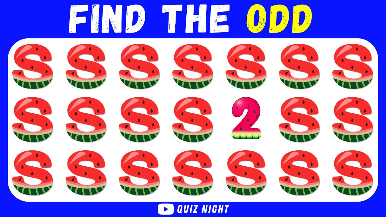 Can you Find the Odd Emoji out & Letters and numbers - Emoji Quiz ...