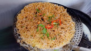 Honeycomb shaped egg shrimp, egg fried rice / 酥炸蜂巢蝦, 鬼頭刀OX醬蛋炒飯 - Taiwan street food