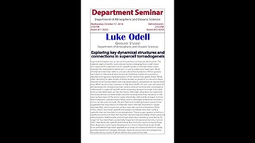 UW-AOS Department Seminar - Oct 17, 2018
