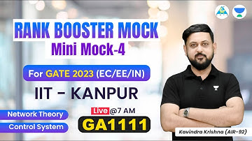 Live Mini Mock Test 04 For GATE 2023 (EE/EC/IN) | Kavindra Sir #gate2023 #unacademy