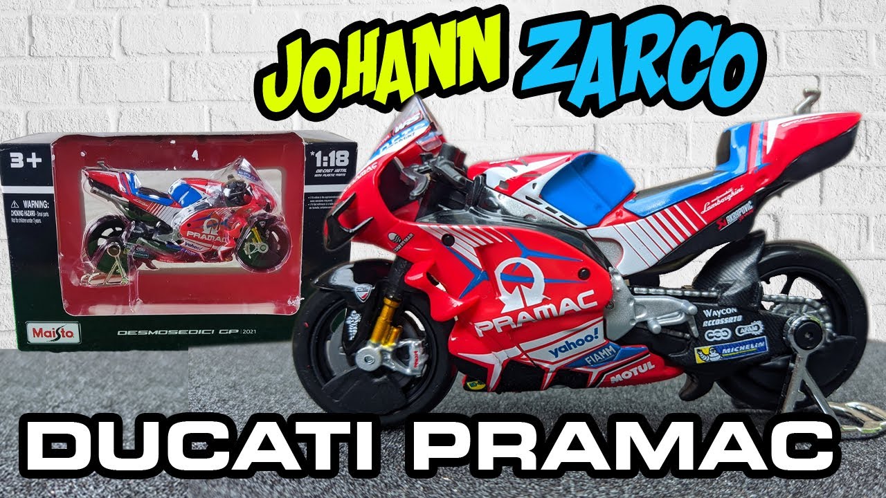 Maisto Ducati Pramac #5 Johann Zarco – Moto GP 1/18, Miniature Détaillée Pour Enfants Dès 3 Ans, Nouveauté 2022