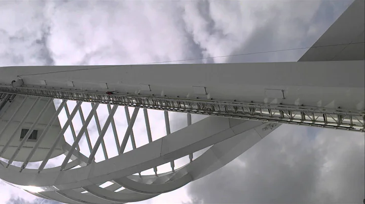 Scarlett Wells abseilling down the Spinnaker Tower