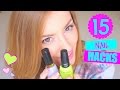 15 NAIL HACKS ✔ | TIPS para UÑAS PERFECTAS EN CASA!♥ | 15 Nail Hacks Every Girl Should Know!