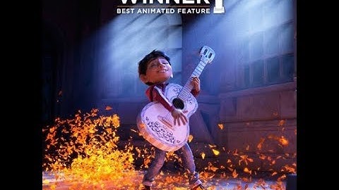 Película Coco Ganadora a la mejor película Animada. Golden Globes 2018
